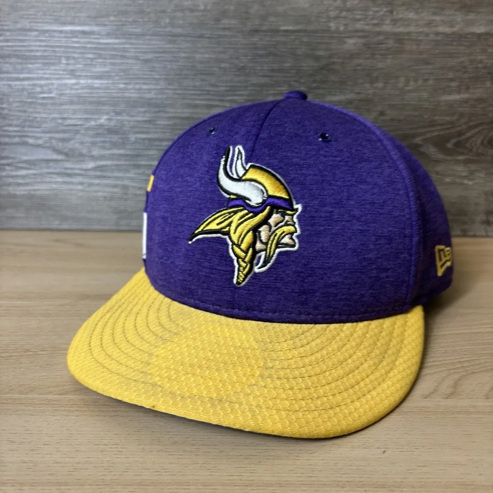 Minnesota Vikings Hat Cap Snap Back Purple Yellow NFL Football New Era Mens